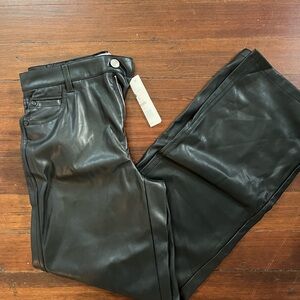 New with tags black leather Bershka pants